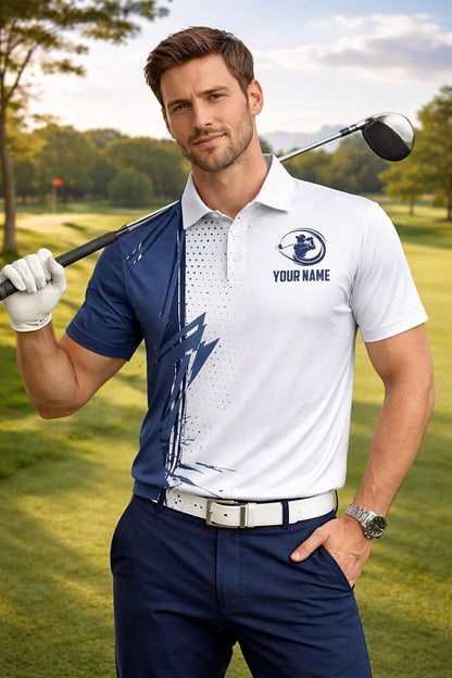 Custom Golf Team Polo Shirt for Men Women Personalized Name
