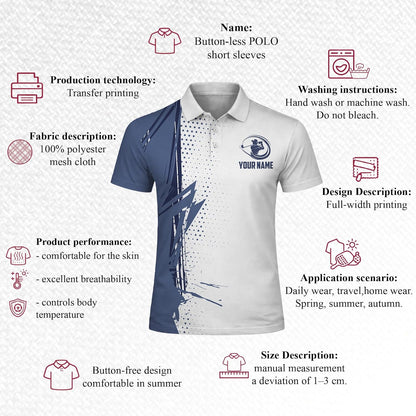 Custom Golf Team Polo Shirt for Men Women Personalized Name