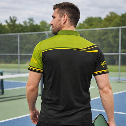 Custom Name Funny Pickleball Polo Shirt Life is Good Pickleball Makes It Better