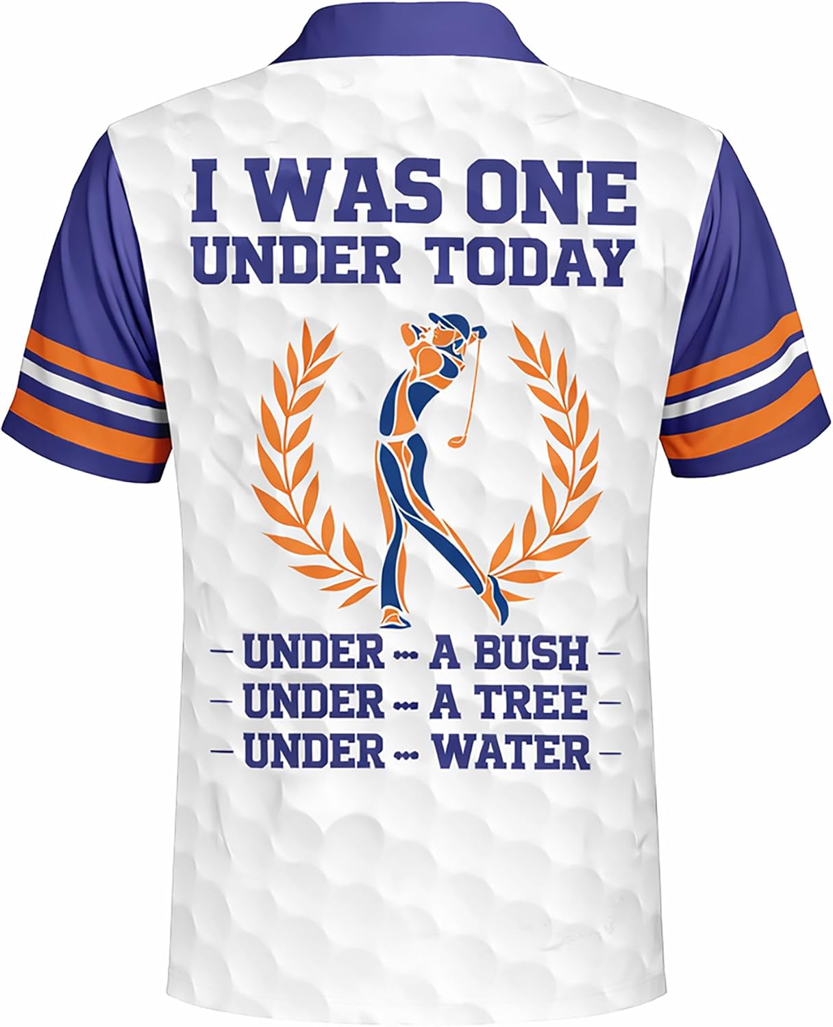 Funny Golf Polo Shirt Custom Name Golfer Graphic Performance Golf Shirt for Men Women I was One Under Today Black