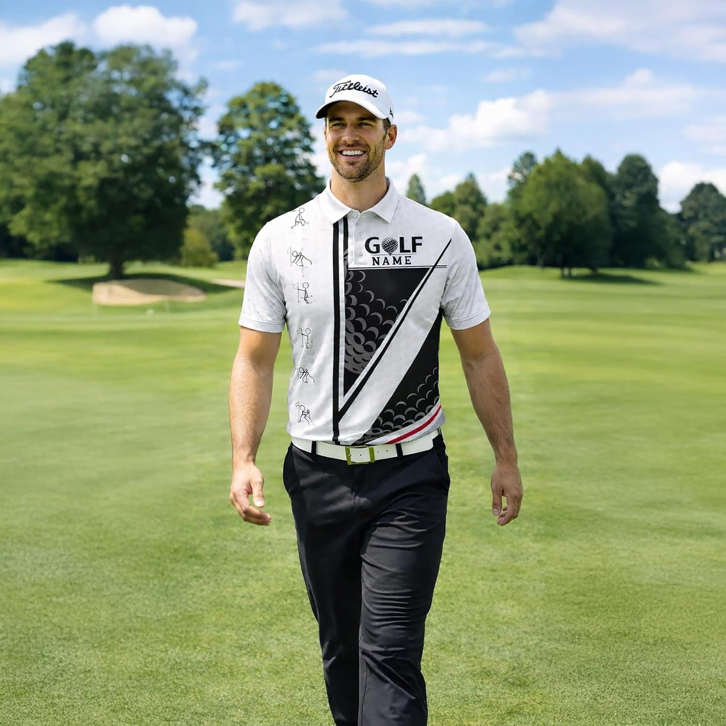 Funny Golf Polo Shirt It Takes A Lot of Balls to Golf The Way I Do Custom Name Performance Golf Shirt Black