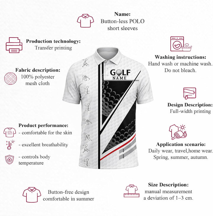 Funny Golf Polo Shirt It Takes A Lot of Balls to Golf The Way I Do Custom Name Performance Golf Shirt Black