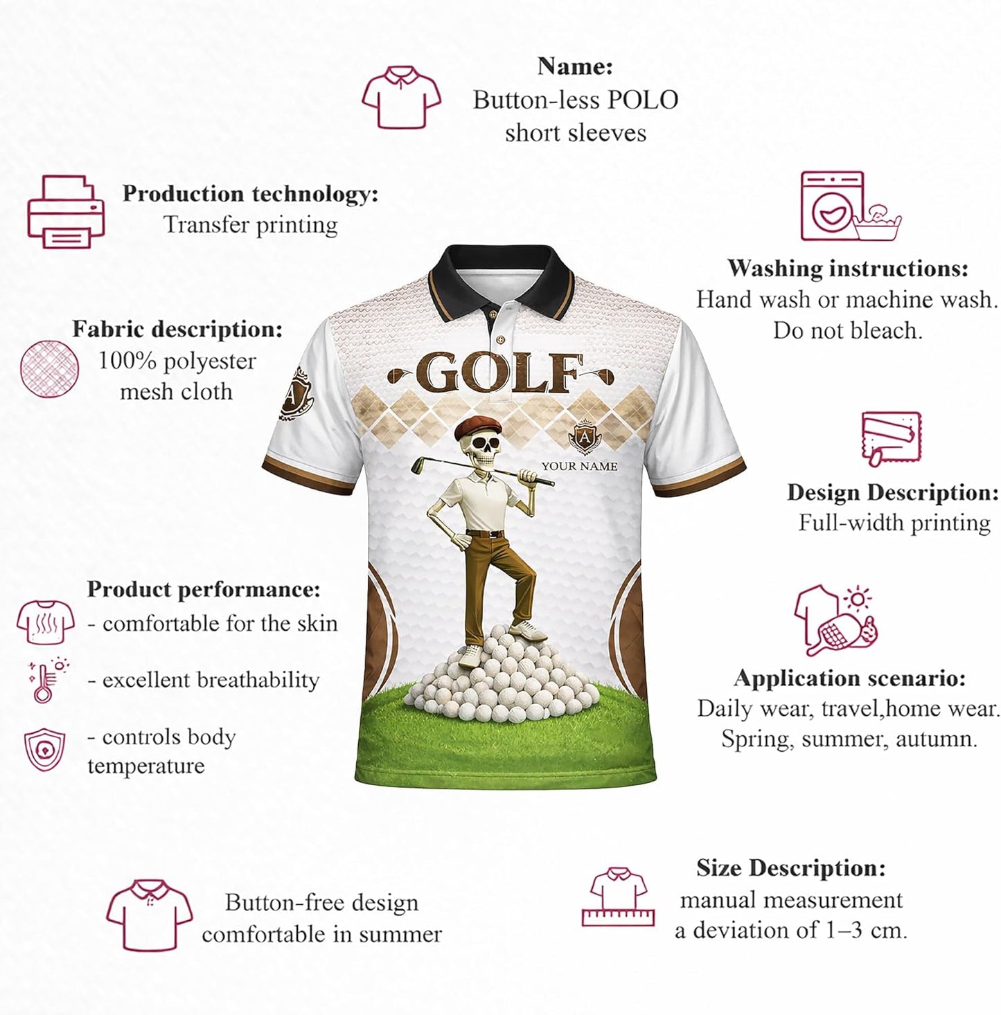 Funny Golf Polo Shirt It Takes A Lot of Balls to Golf The Way I Do Custom Name Performance Shirt Black
