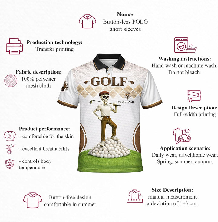 Funny Golf Polo Shirt It Takes A Lot of Balls to Golf The Way I Do Custom Name Performance Shirt Black