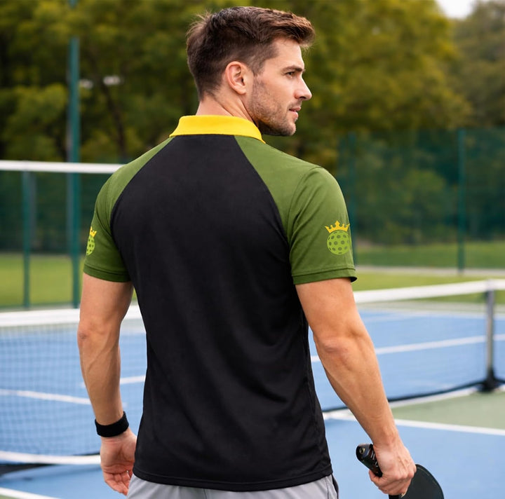 Funny Pickleball Big Dill Polo Shirt Custom Name Pickleball Performance Shirt for Men Women Black