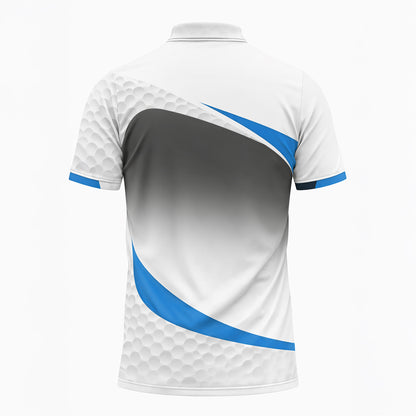 Custom Name Golf Polo Shirt Landscape Golf Ball Course Performance Polo for Men Black