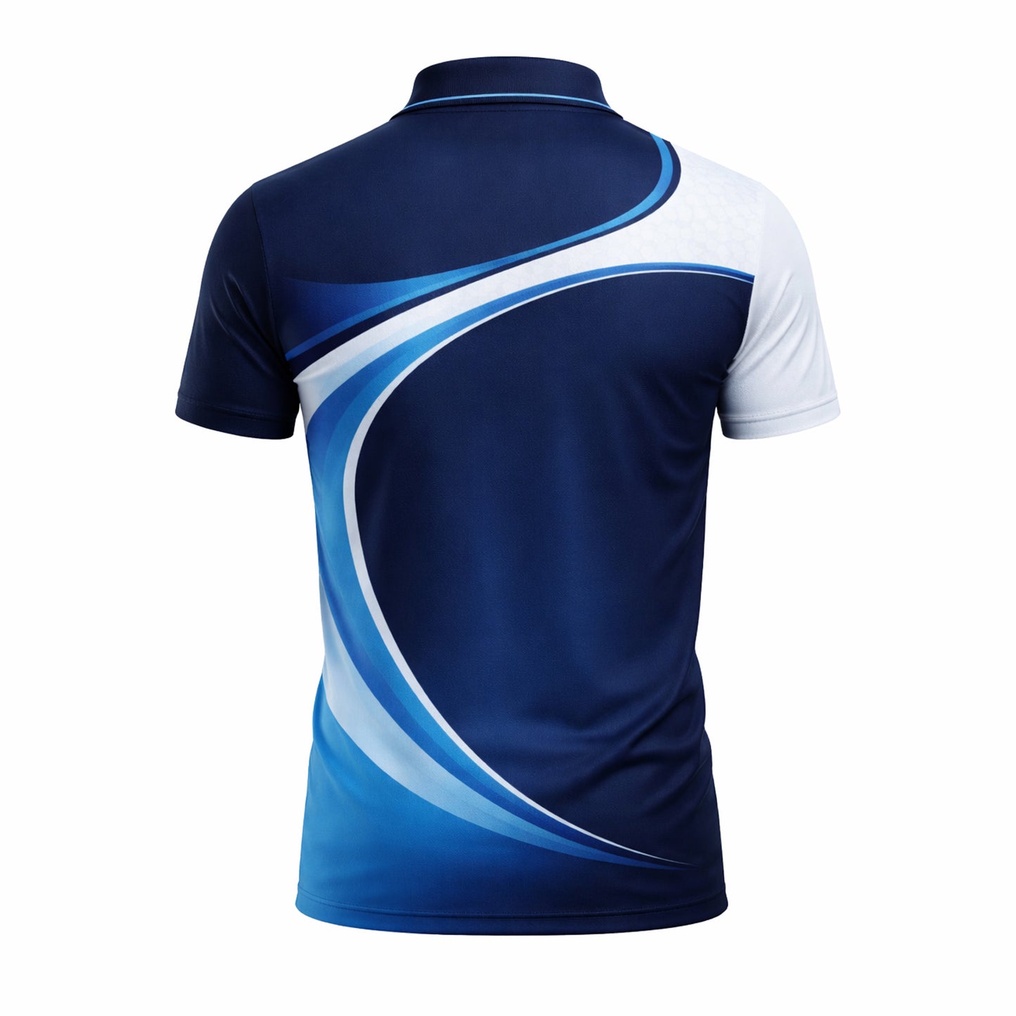Custom Golf Polo Shirt Blue Neon Golfer Personalized Name Performance Golf Shirt Men Women Modern Sport Polo