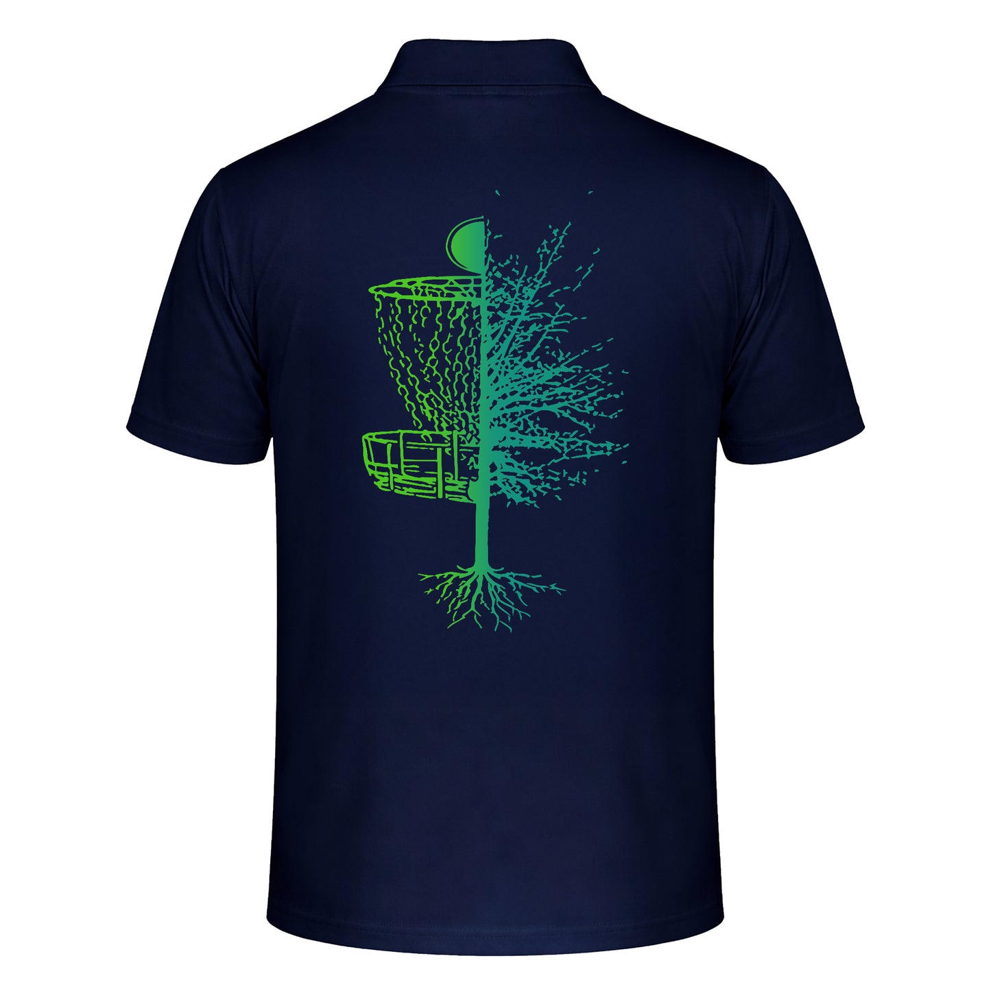 Custom Disc Golf Polo Shirt Glow Basket Design Personalized Name Performance Sports Polo