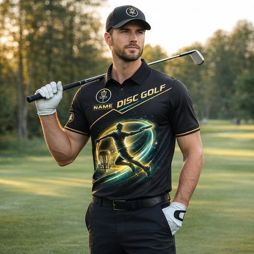 Personalized Disc Golf Polo Shirt Custom Name Performance Disc Golf Jersey