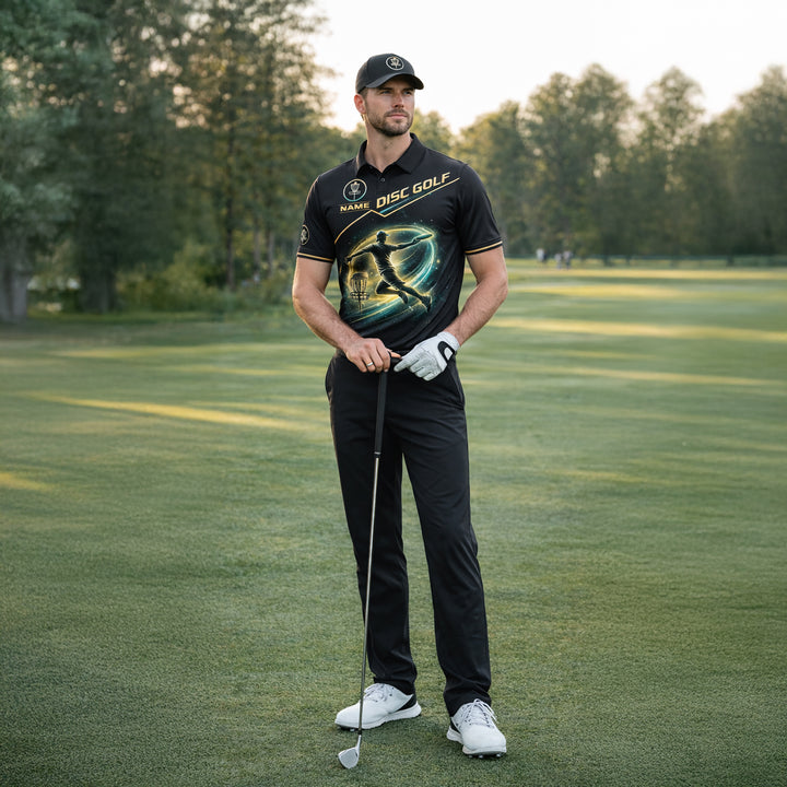 Personalized Disc Golf Polo Shirt Custom Name Performance Disc Golf Jersey