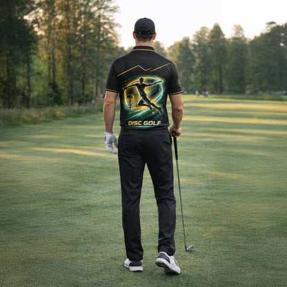 Personalized Disc Golf Polo Shirt Custom Name Performance Disc Golf Jersey