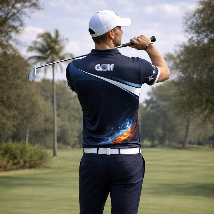 Personalized Golf Polo Shirt Custom Name Golfworld Performance Sports Shirt Breathable Athletic Tee