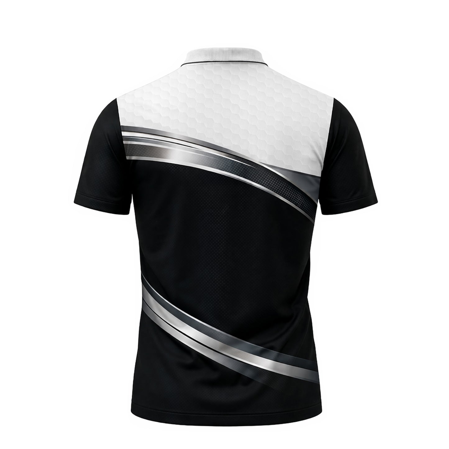 Custom Golf Polo Shirt 3D Golf Ball Black White Performance Polo Personalized Name Shirt