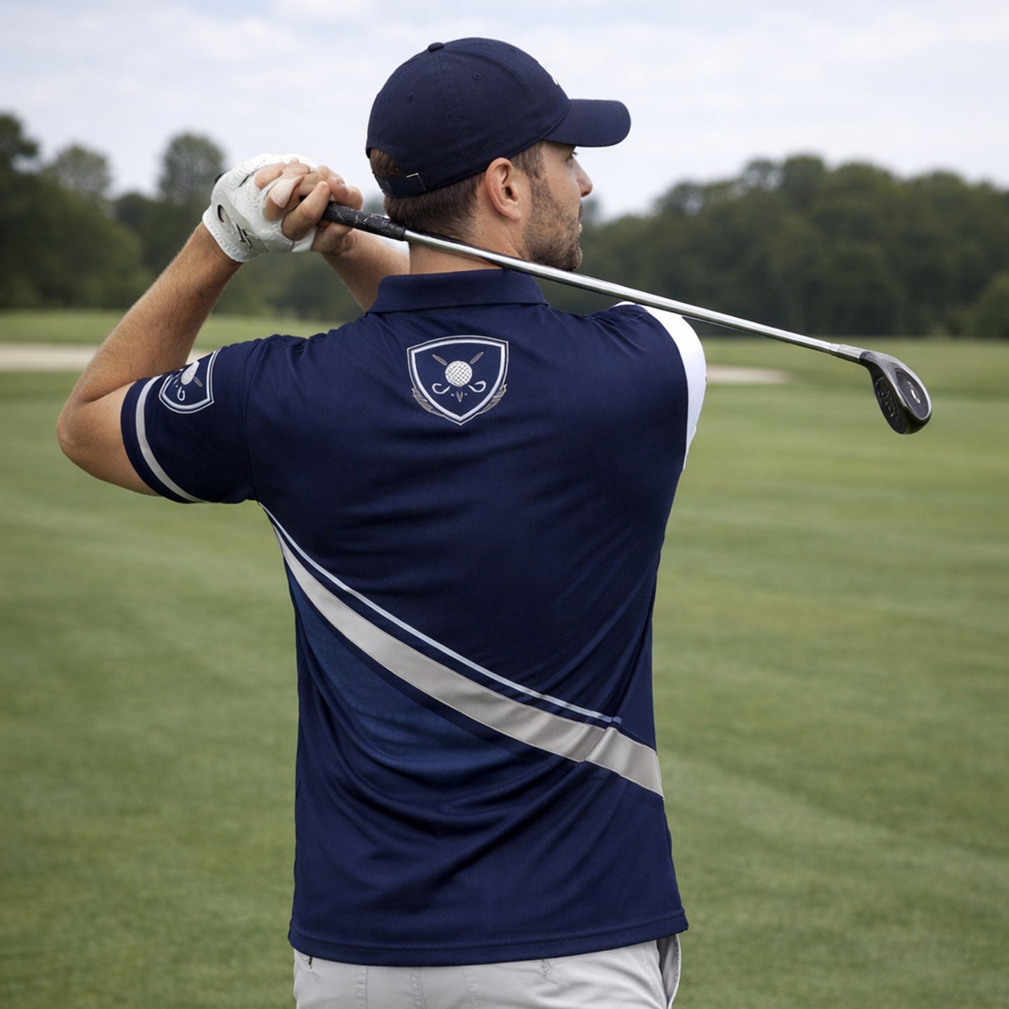 Golf Club Polo Shirt Men Women 3D Golfer Swing Performance All Over Print Sport Shirt