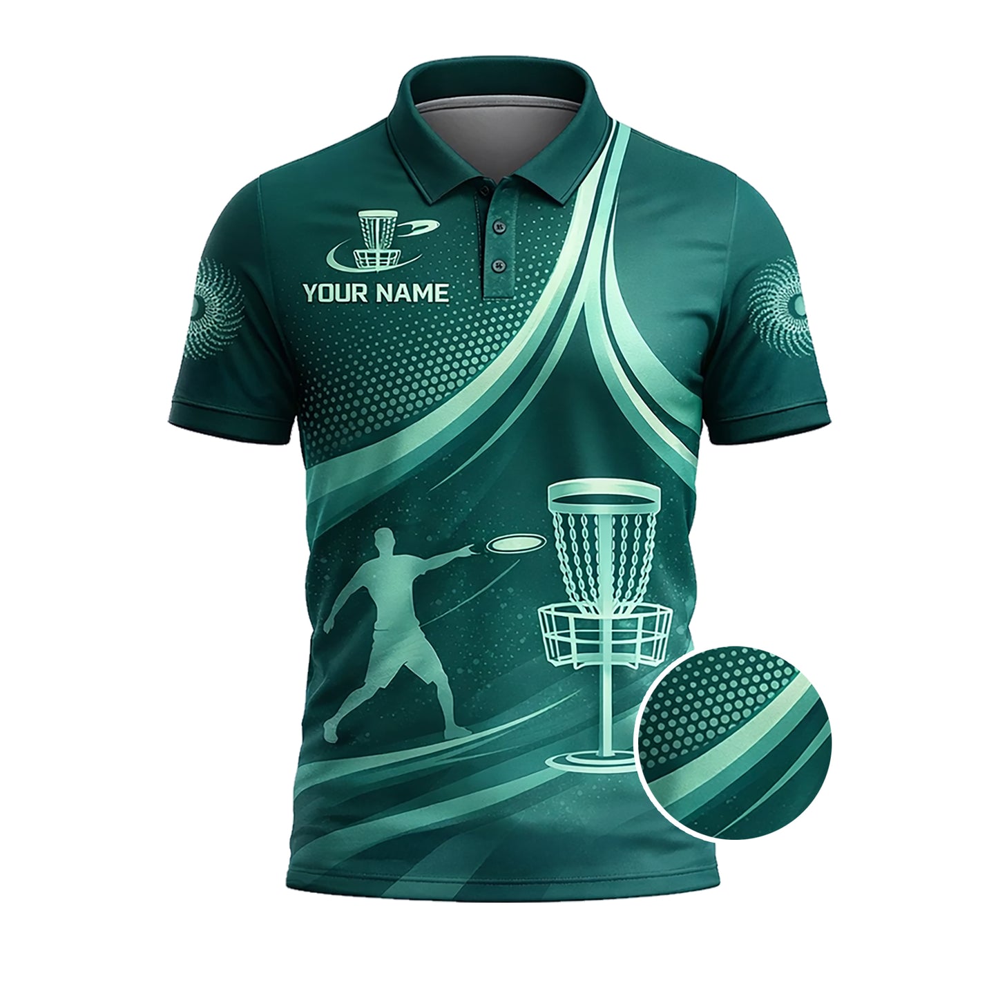 Disc Golf Polo Shirt Custom Name Frisbee Basket Player Performance All Over Print Sport Shirt