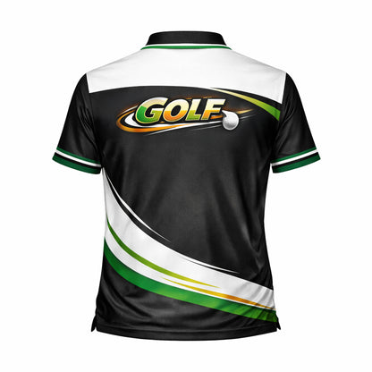 Custom Golf Polo Shirt Personalized Name Tropical Course Graphic All Over Print Performance Shirt