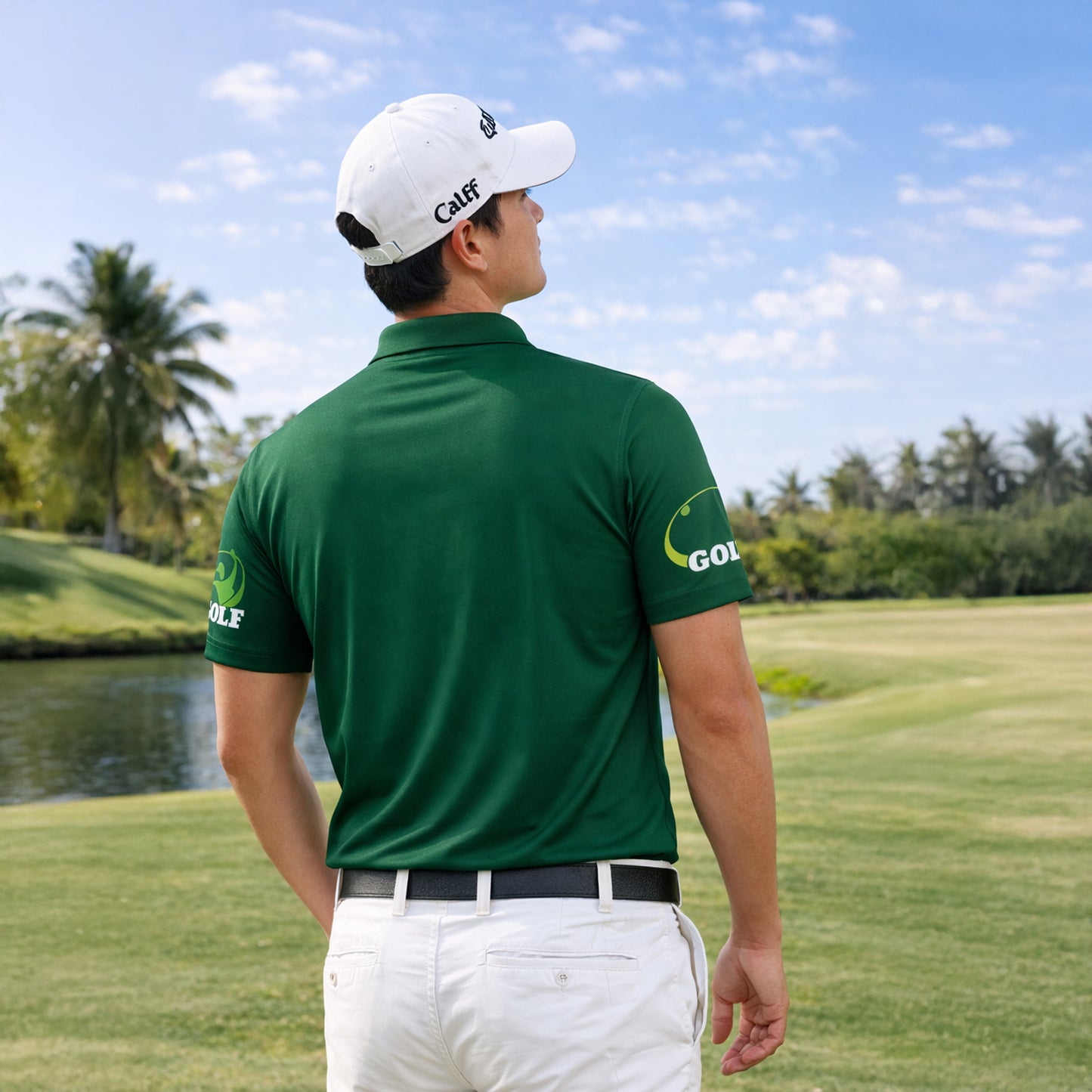 Custom Golf Polo Shirt for Men Personalized Name All Over Print Golf Skills Performance Shirt
