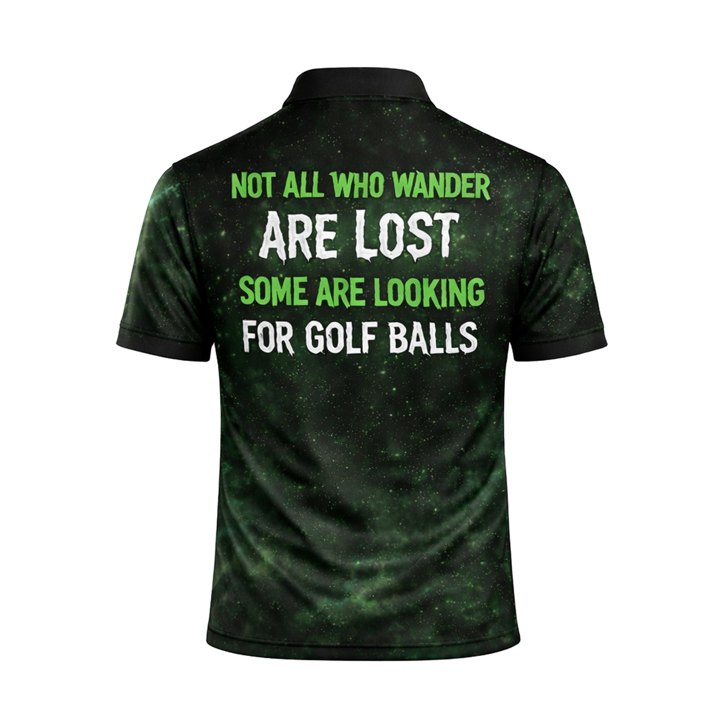 Bigfoot Golf Polo Shirt Funny Not All Who Wander Are Lost Golf Balls Personalized Shirt