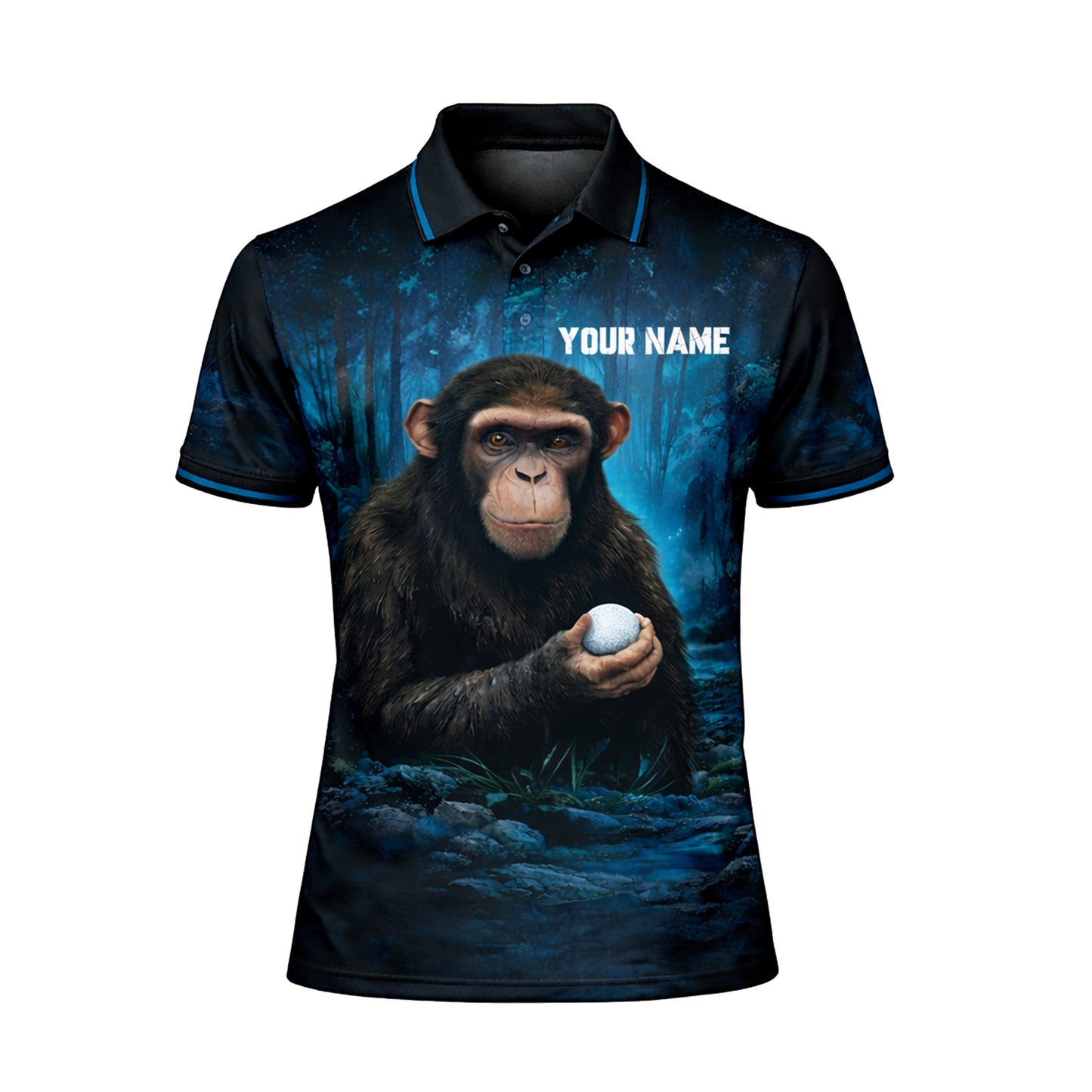 Funny Golf Polo Shirt Bigfoot Golfer Not All Who Wander Are Lost Custom Name Performance Polo