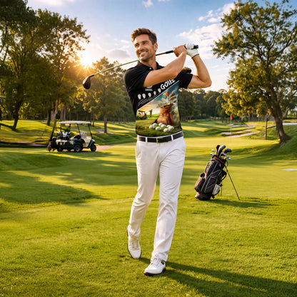 Funny Golf Polo Shirt Custom Name Golf Balls Quote Design Breathable Performance Shirt