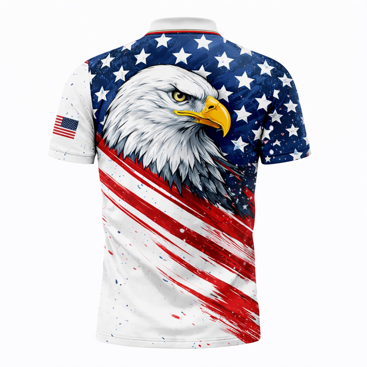 America 250th Anniversary Polo Shirt Custom Name Patriotic Eagle 1776-2026 Golf Shirt