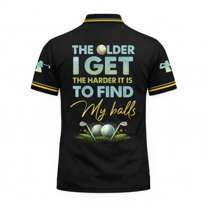 Funny Golf Polo Shirt Custom Name Golfer Shirt The Older I Get Golfing Humor Shirt Men Golf Gift