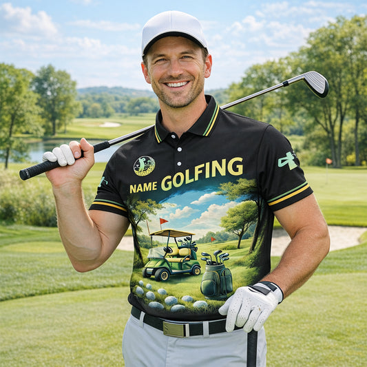 Funny Golf Polo Shirt Custom Name Golfer Shirt The Older I Get Golfing Humor Shirt Men Golf Gift