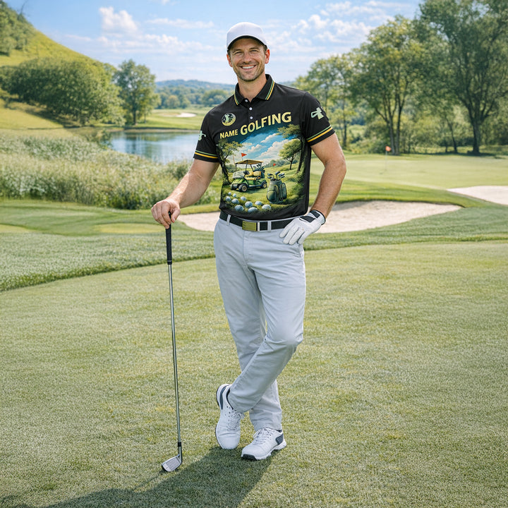 Funny Golf Polo Shirt Custom Name Golfer Shirt The Older I Get Golfing Humor Shirt Men Golf Gift