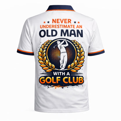Personalized Golf Polo Shirt Funny Golf Saying I Hate Golf Nice Shot I Love Golf Custom Name Breathable Performance Tee