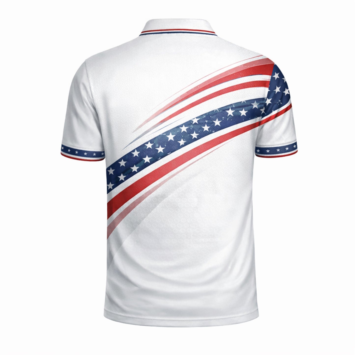 Personalized Golf Polo Shirt USA Flag Patriotic 19th Hole Design Custom Name Breathable Performance Shirt
