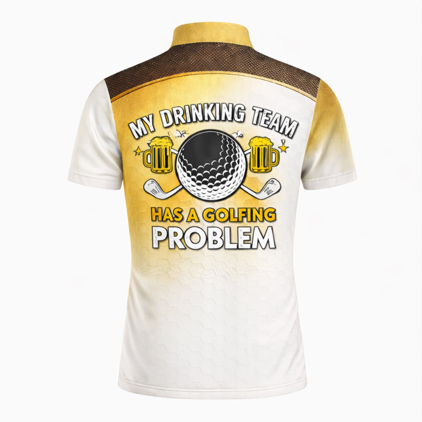 Funny Golf Polo Shirt Men Custom Name Drinking Team Golf Humor Shirt Breathable Mesh Top