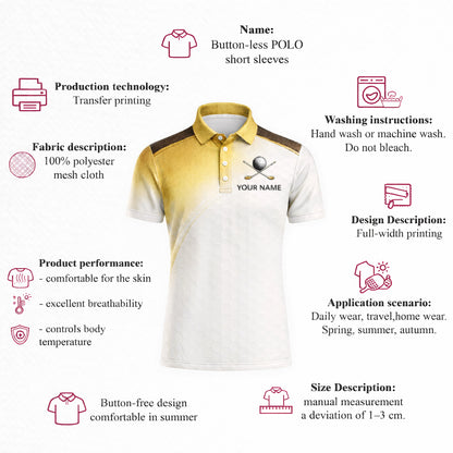 Funny Golf Polo Shirt Men Custom Name Drinking Team Golf Humor Shirt Breathable Mesh Top
