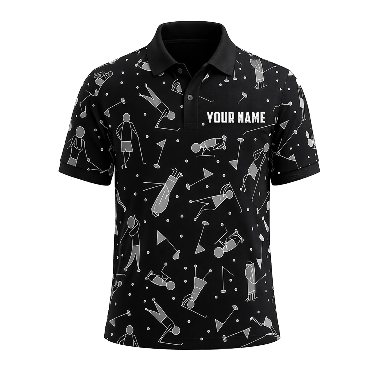 Men's Golf Polo Shirt Personalized Name