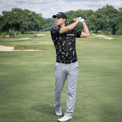Men's Golf Polo Shirt Personalized Name