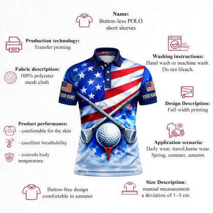 Personalized Golf Polo Shirt Men