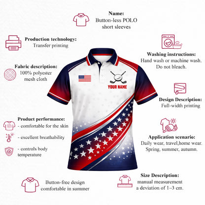 Men's Personalized Golf Polo Shirt