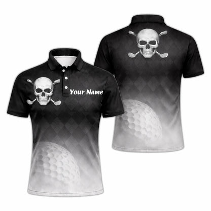 Mens Golf Polo Skull Shirt