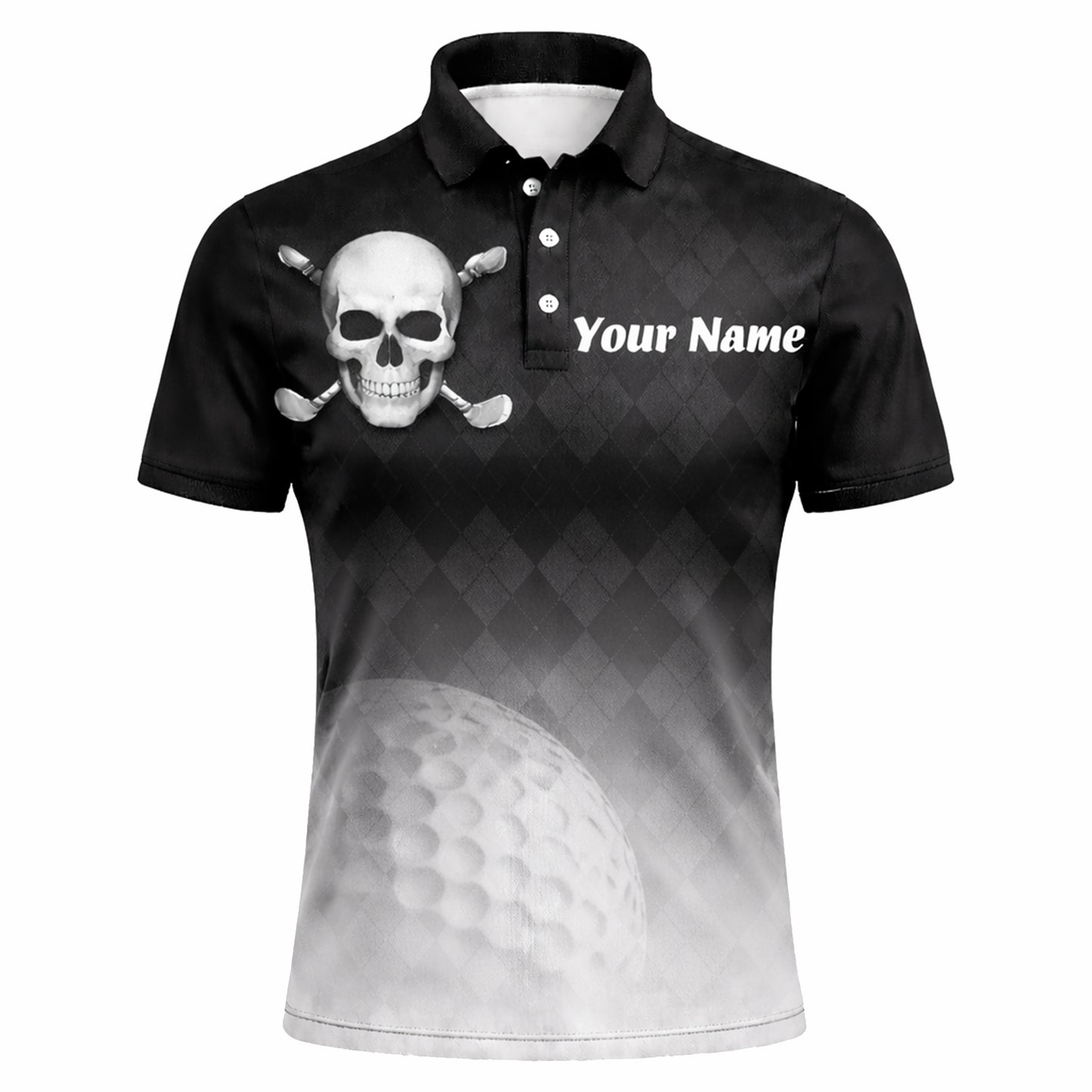 Mens Golf Polo Skull Shirt
