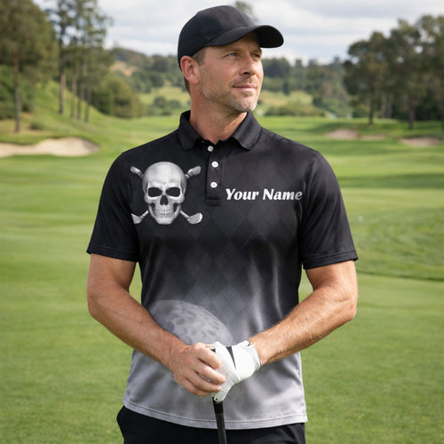 Mens Golf Polo Skull Shirt