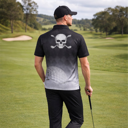 Mens Golf Polo Skull Shirt