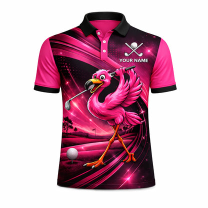 Custom Name Golf Polo Shirt for Men