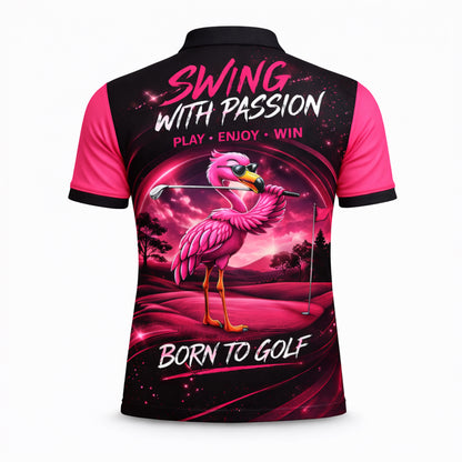 Custom Name Golf Polo Shirt for Men