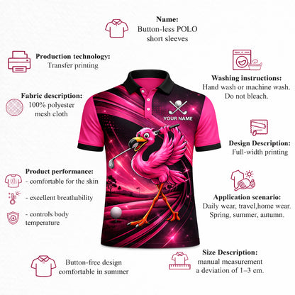 Custom Name Golf Polo Shirt for Men