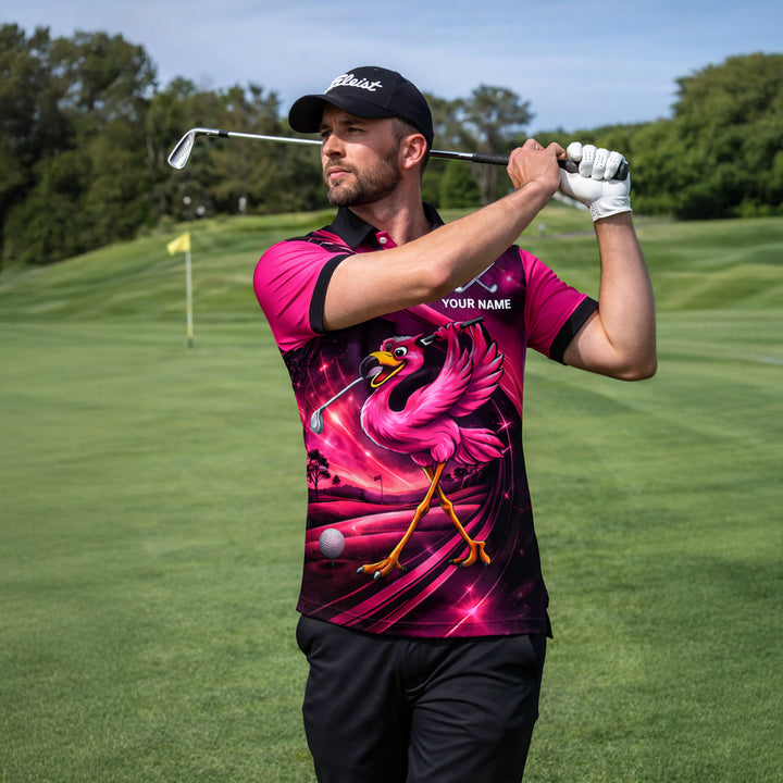 Custom Name Golf Polo Shirt for Men