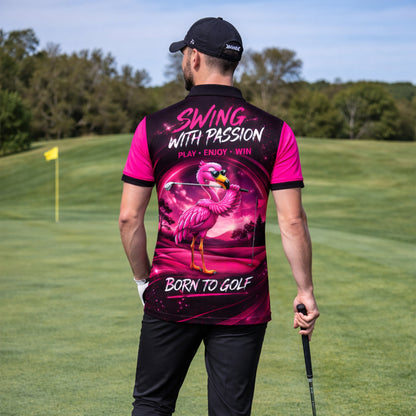 Custom Name Golf Polo Shirt for Men