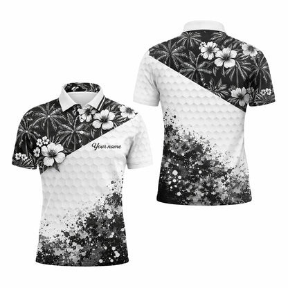 Men's Golf Polo Tropical Shirt Personalized Name