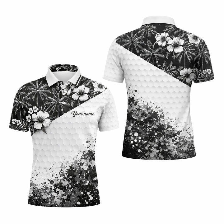 Men's Golf Polo Tropical Shirt Personalized Name