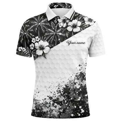 Men's Golf Polo Tropical Shirt Personalized Name
