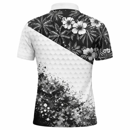 Men's Golf Polo Tropical Shirt Personalized Name