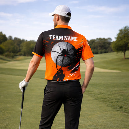 Custom Name Team Spider Golf Polo Shirt for Men